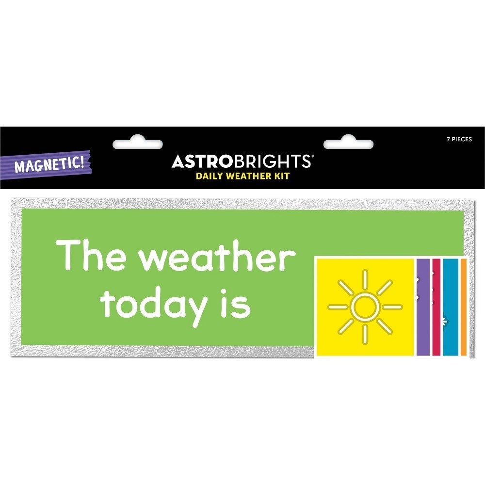 Astrobrights Weather Kit Kids OS Multi New 7 Piece Magnetic Daily Calendar 91998